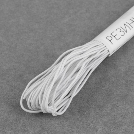 Hat elastic band, 1 mm, 10 ± 0.5 m, white color-1