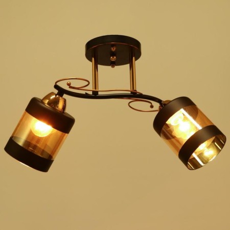 Chandelier 1083/2BK+GD 40W E27 Black-gold 46x15x24 cm Bayerlux-2