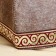 Bath cap "Sunny", brown with red finishing tape