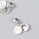 Bale with a pendant Metal for creativity "Oblushka with a hook" silver, rhinestones 1x2 cm