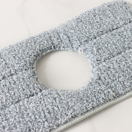 Rectangular Raccoon Rectangular Nazveka, with a neckline, 30 × 14.5 cm, microfiber, gray color gray-4