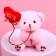 Soft toy "I Love You", Bear, Mix Colors