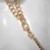 Love necklace, white color in gold, 30 cm