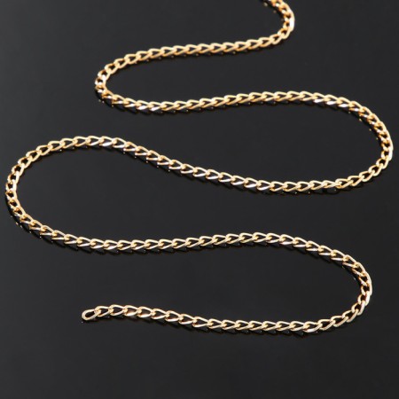 A chain without a carbine l = 50 cm (set 5 pcs.) 4.6 × 3 × 0.8 mm, SM-1319, Color gold