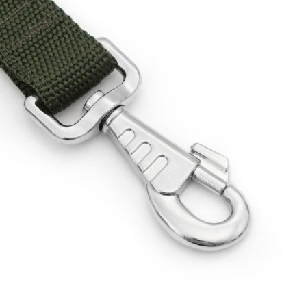 Two -layer leash with reinforced carbine, 1.2 m x 2.5 cm, green-2