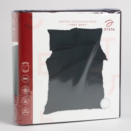 Bed linen Ethel Duet "Cool Gray" 143*215-2pcs, 220*240, 50*70+3-2 pcs, 125g/m2-12
