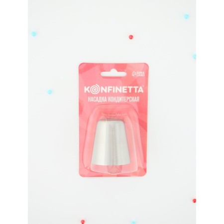 Konfinetta confectionery nozzle “Rose 10 petals”, d = 3.7 cm, output d = 2 cm, stainless steel-3