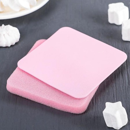 A set of mats for modeling and drying colors from mastic, 9.5 × 9.5 × 1.5 cm, 2 pcs, white, pink color-4