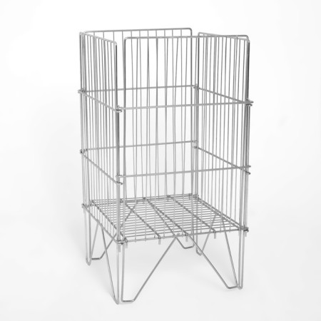 Basket-drive, collapsible, 42 × 42 × 80 cm, color chromium adjustable bottom-1