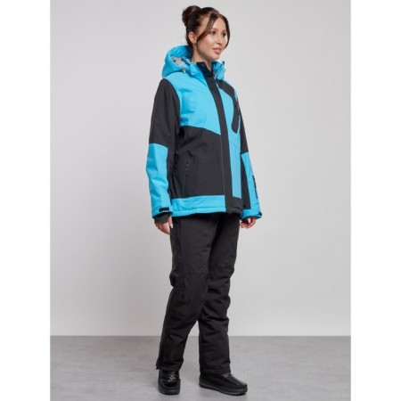 Ski costume female winter, size 52, blue color-2