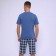 Male pajamas (T-shirt/shorts), gray-blue color, size 48