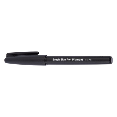 Pentel Brush Sign Pen Pigment, 1.1 - 2.2 mm, black ink black