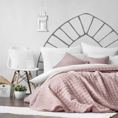 Konni set: cover 230 x 250 cm, pillowcase 45 x 45 cm - 2 pcs, pink color-1