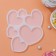Form for the candy "hearts", silicone, 16 × 14 × 0.7 cm, 6 cells, white color