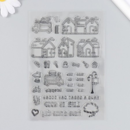 Stamp for creativity Silicon "City Life" 16x11 cm-2