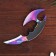 Wooden souvenir "Kerambit knife with fingers protection", color cosmic clouds