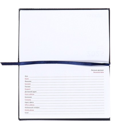 Purple Dated Pocket 2025, 155 x 95mm 64 sheets, Devente.Matrix, solid cover of leatherette with foam rubber, embossing, block 70, blue-4