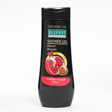 Shower gel Eco and vit oil tonic, "grenade and hazelnuts", Organic Oil, 400 ml