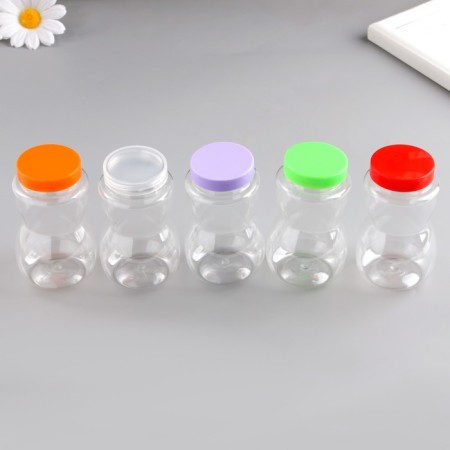 Bank for scrapbooking plastic "Talia" 95 ml MIX 4.7x4.7x8.3 cm