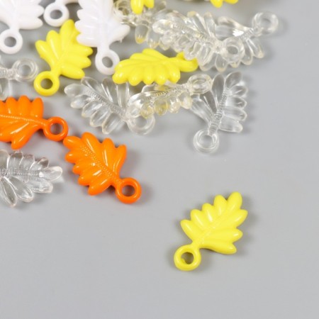 Decor for creativity "Leaves. Yellow, orange, white and transparent" nr 20 g 2.2x1.4x0.4 cm-1