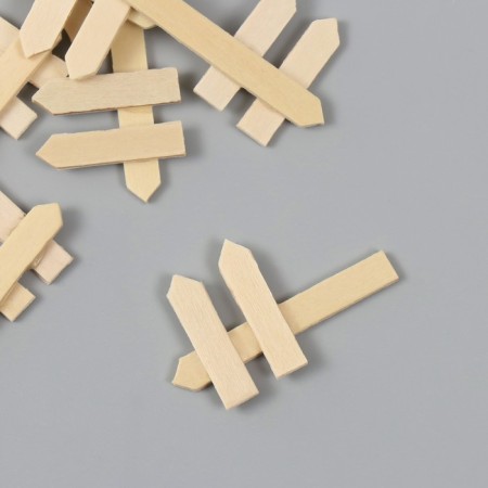 Decor for creativity tree "Index" natural set 10 pcs 3x5 cm