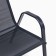 Set of garden furniture: table + 2 stools, textile, black, maximum load 120 kg