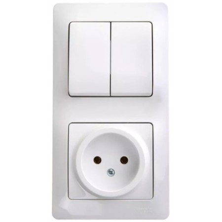 Block combined Gloss Sche GSL000172 Roset 2 keys, white color