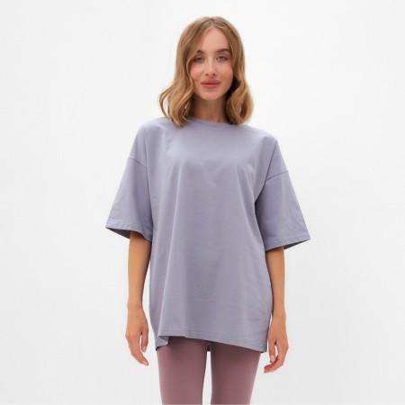 Women's T-shirt Basic Line Color Gray, Rr. 52