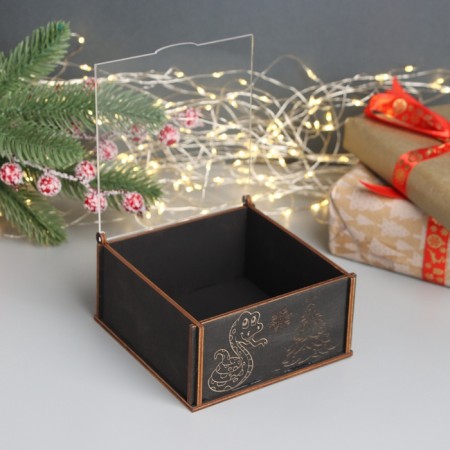 New Year's box "Snake, Christmas tree" 6x12x12 cm