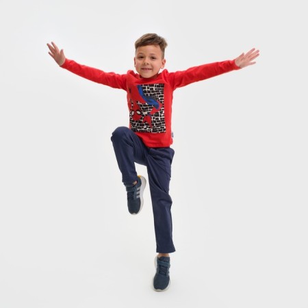 T-shirt with long sleeve "Spider-Man", Marvel, height 122-128, red-4