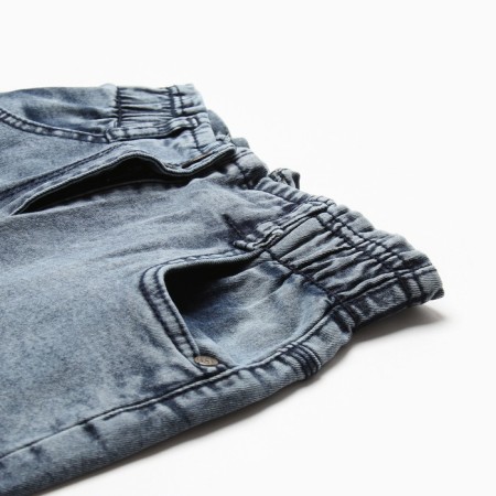 Jeans for the boy, the color is blue, height 152 cm-1
