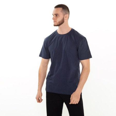 Male T-shirt, dark blue color, size 46-2