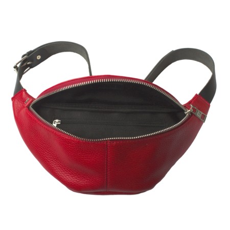 Waist bag, lightning department, adjustable belt, red color-2