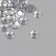 Decor for creativity plastic "Rhinestones Round. Transparent" (set 40 pcs) 1x1 cm