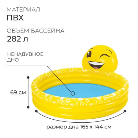 Basin of inflatable children's “Emotions”, 165 x 144 x 69 cm, 53081 Bestway-1