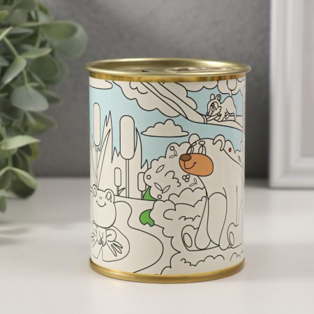 Pigger Bank Metal Children's Coloring "Nature"-2