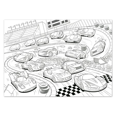 A set of coloring giants "for the young racer", 2 pcs-2