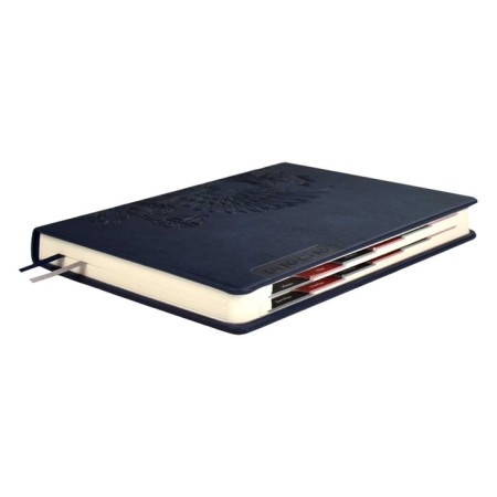 Dated 2025 diary, Escalada, A4, 120 sheets, soft cover, artificial leather, foil embossing, liesse, block 70 g/m2, blue-1