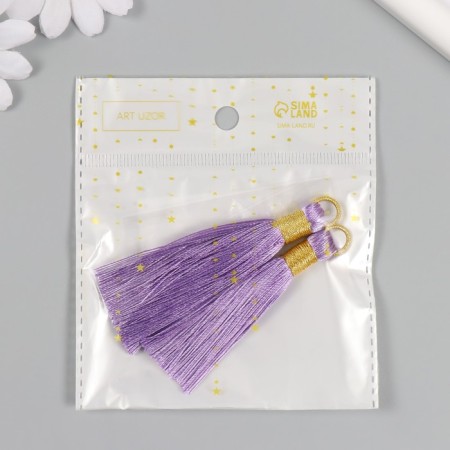 Decor for creativity textiles "Brush. Olivia" Lilac set 2 pcs 8x1.2 cm-3