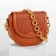 A chain for a bag, with carbines, wooden, d = 2.5/3 cm, 60 cm, brown/gold color