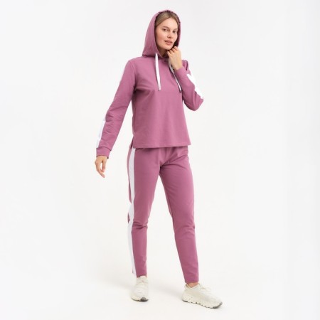 Women's costume (sweatshirt/trousers) Charlotte, dry rose, size 48-6