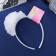 Hair cap "Schoolgirl" cloud peas, d 10 cm, white