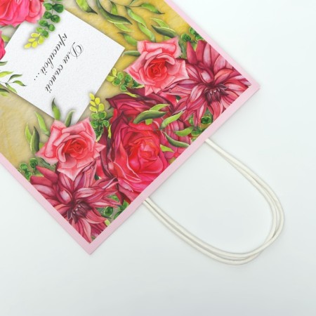 Gift Kraft "for the most beautiful" 27 x 22 x 11 cm, 120 g/m²-3