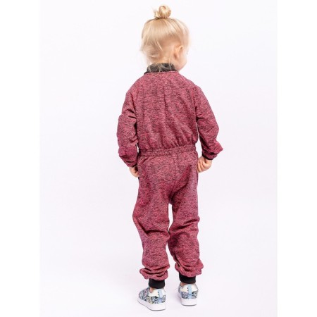 Flisen children's overalls, height 116 cm, color pink melange-2