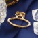 Hair crab "Margarita" oval, 2.5 cm, gold