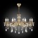 Suspended chandelier Citilux "Carmen" CL404183, 80x80x60 cm, 8x60W, E14, brown color