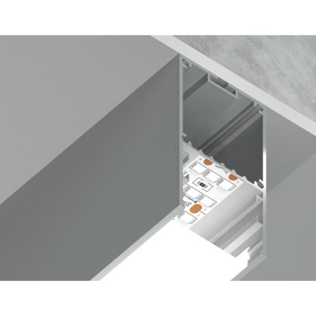 Profile aluminum patch/suspended Ambrella Illumination Profile System, GP3000AL, 2000x67x35 mm, silver color, matte dial