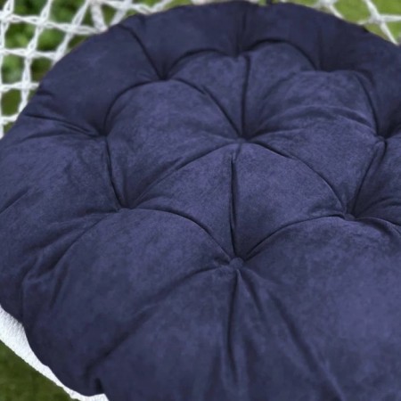 Pillow for swing "Tina", diameter 60 cm, blue color-3