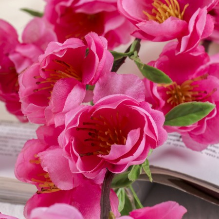 Flowers artificial "Branch of the Apple" 4x85 cm, raspberry-1