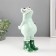 Souvenir Ceramics "Frog in rubber boots, with God's cow" 11.2x8.2x22.2 cm